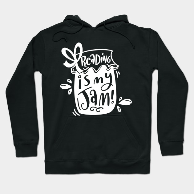 reading is my jam Hoodie by visual.merch